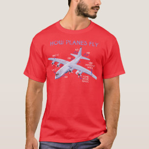 Wie Flugzeuge lustig fliegen Pilot T-Shirt