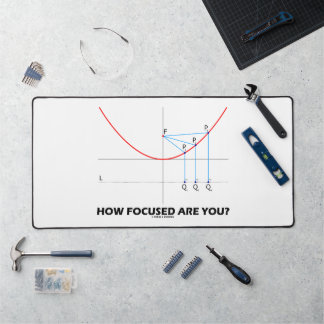 Wie fokussiert sind Sie? Parabola Graph Geek Spaß Schreibtischunterlage