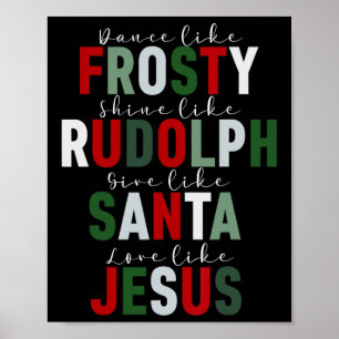 Wie Frosty Shine Rudolph geben der Santa Liebe Jes Poster