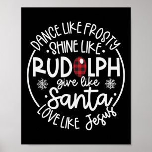 Wie Frosty Shine wie Rudolph Liebe wie Jesus Xma Poster