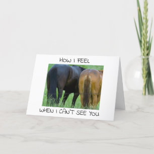 WIE FÜHLE ICH **WENN ICH SIE NICHT SEHEN KANN** KARTE