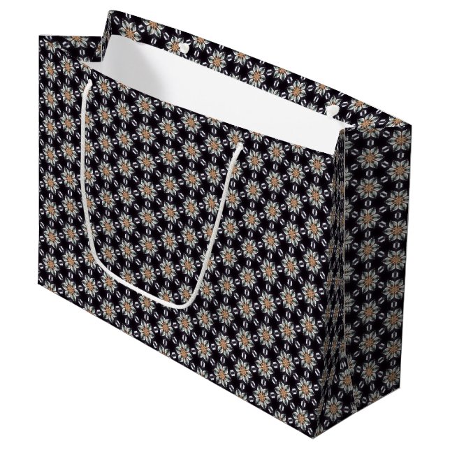 Wie Gänseblümchen-Muster-große Geschenk-Tasche Große Geschenktüte (Vorderseite Schrägansicht)