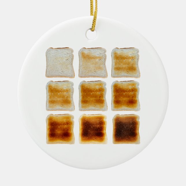 Wie gefällt dir dein Toast? Keramik Ornament (Vorne)