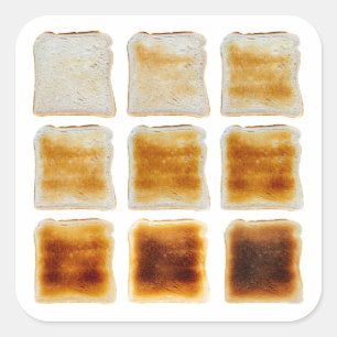 Wie gefällt dir dein Toast-Platz-Aufkleber? Quadratischer Aufkleber