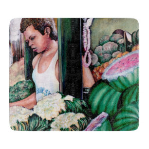 Wie gefällt dir diese Melone? Schneidebrett