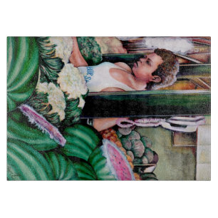 Wie gefällt dir diese Melone? Schneidebrett