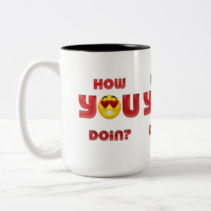 Wie geht es dir? zweifarbige tasse