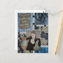 Wie geht es Ihnen Vintage-Frau und Texturen Collag