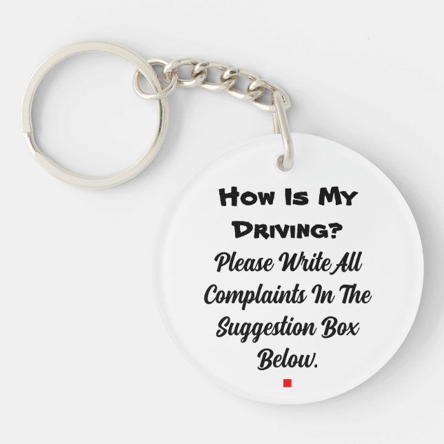 Wie geht es meinem fahrenden Schlüsselanhänger? Schlüsselanhänger (Vorderseite)