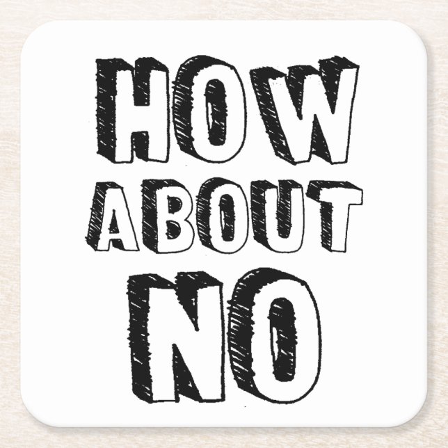 Wie geht es mit Nein? Rechteckiger Pappuntersetzer (Vorderseite)