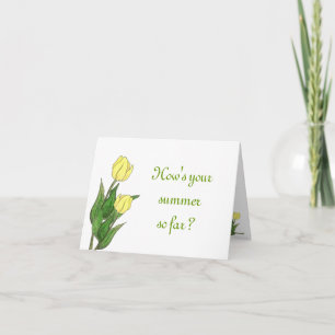 Wie geht's deiner Sommernotecard? Karte