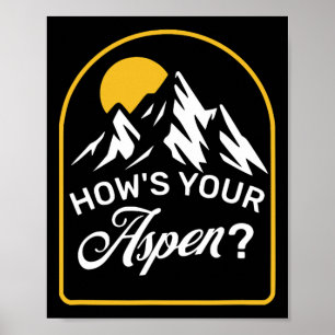Wie geht's Ihrem Aspen Lustiges Aspen Colorado Ski Poster
