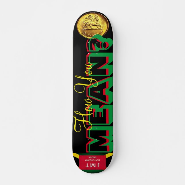 WIE GEMEIN? JMT 7 3/4" Skateboarddecke Skateboard (Vorne)