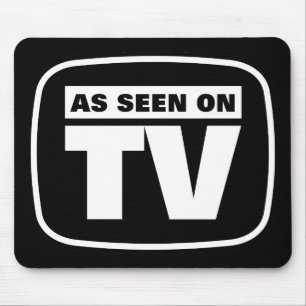 Wie gesehenes im Fernsehen - Schwarzweiss Mousepad