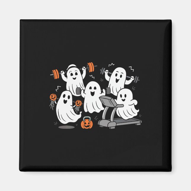 Wie Ghost Gym Halloween Shirt Fitness Weig Magnet (Vorne)