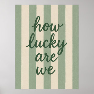 Wie glücklich wir sind Minimalistischer Romantik-S Poster
