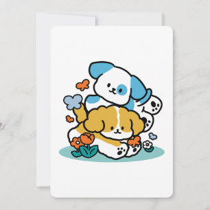 Wie glückliche Jungtiere in den Mai rollen - Niedl Feiertagskarte