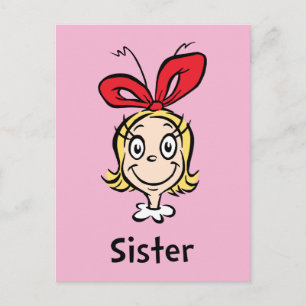 Wie Grinch Stole Weihnachten   Grinch Sister Postkarte