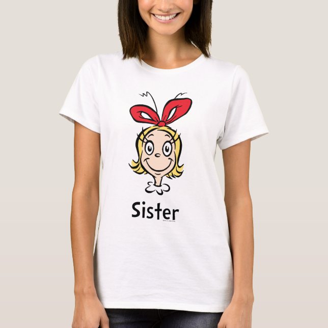 Wie Grinch Stole Weihnachten | Grinch Sister T-Shirt (Vorderseite)