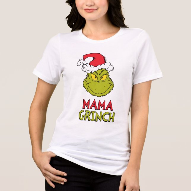 Wie Grinch Stole Weihnachten | Mama Grinch Tri-Blend Shirt (Vorderseite)