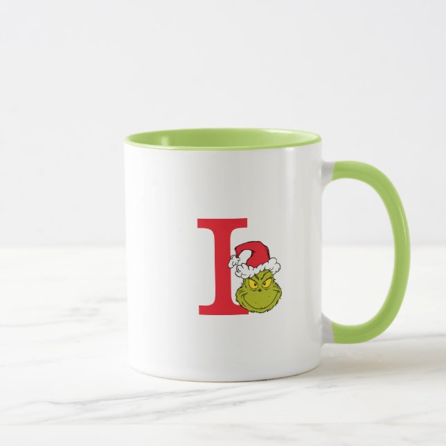 Wie Grinch Stole Weihnachten | Monogramm I Tasse (Rechts)