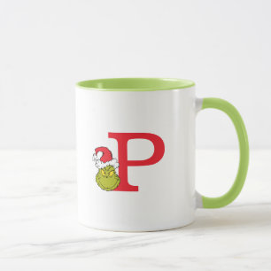 Wie Grinch Stole Weihnachten   Monogramm P Tasse