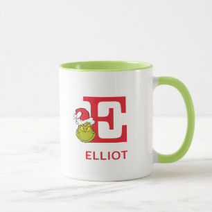 Wie Grinch Stole Weihnachten   Name & Monogramm E Tasse