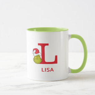 Wie Grinch Stole Weihnachten Name & Monogramm L Tasse