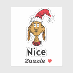 Wie Grinch Weihnachten stahl   Max ist nett Aufkleber