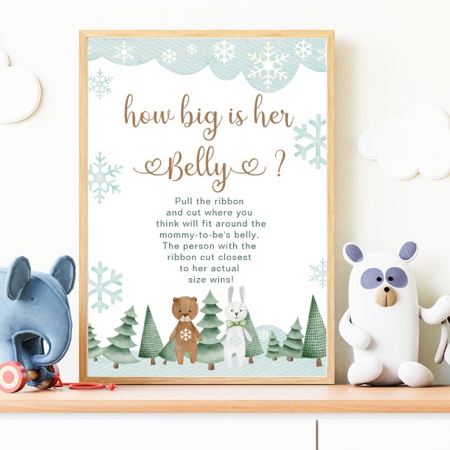Wie groß ist das Bauch Winter Snowflake Woodland P Poster (Von Creator hochgeladen)