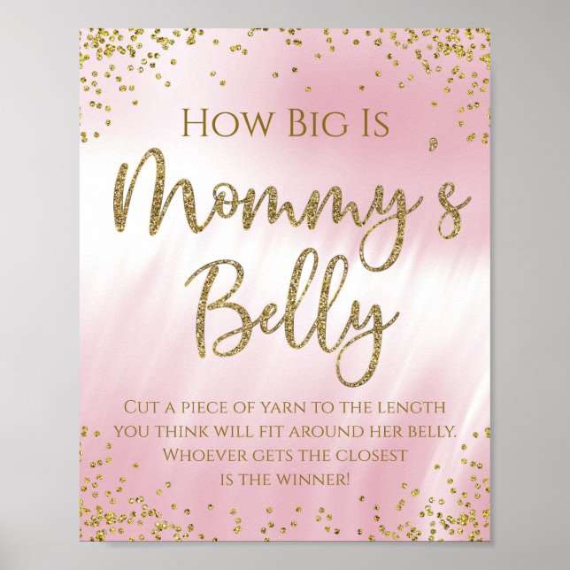 Wie groß ist das Mommys Belly Baby Showspiel Poster (Vorne)