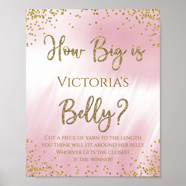 Wie groß ist das Mommys Belly Baby Showspiel Poster (Vorne)