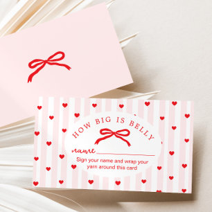 Wie groß ist der Bauch Valentines Baby Shower Begleitkarte
