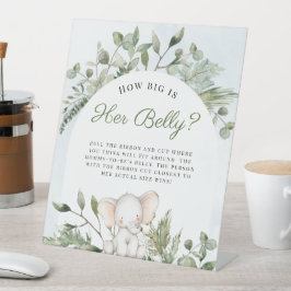 Wie groß ist ihr Baby Boy Elephant Baby Duschgel? Sockelschild