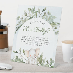 Wie groß ist ihr Baby Boy Elephant Baby Duschgel? Sockelschild