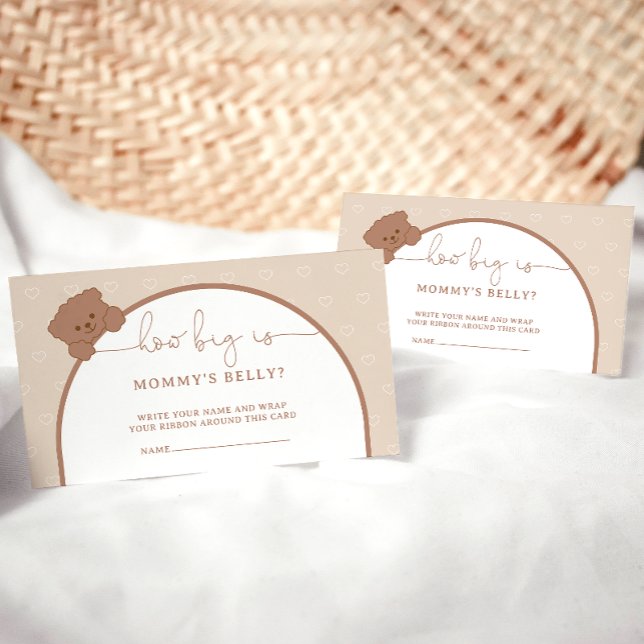 Wie groß ist ihr Bauchzettel, ihr Niedlicher Teddy Begleitkarte (Von Creator hochgeladen)