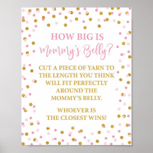Wie groß ist Mama's Baby Shower Game Pink Poster