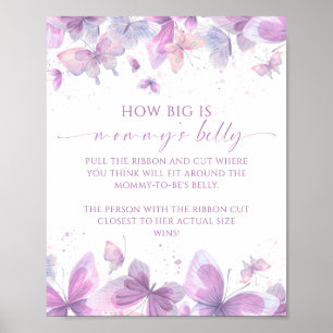 Wie groß ist Mamas Bauch Baby Shower Spiel Poster