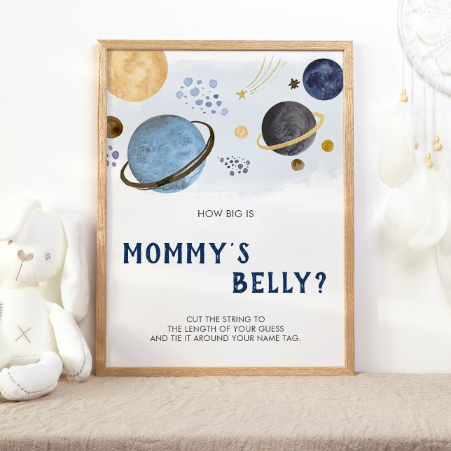 Wie groß ist Mama's Bauch-Planet-Spielzeichen? Poster (Space)