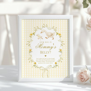 Wie groß ist Mamas Bauch Silly Goose geschlechtsne Poster