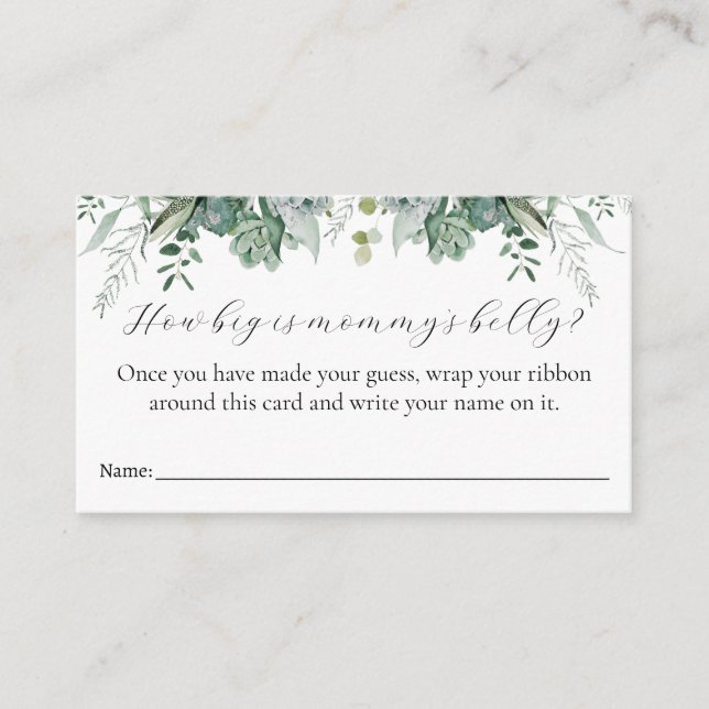 Wie groß ist Mama's Bauchjungen Duschkarte? Begleitkarte (Vorderseite)