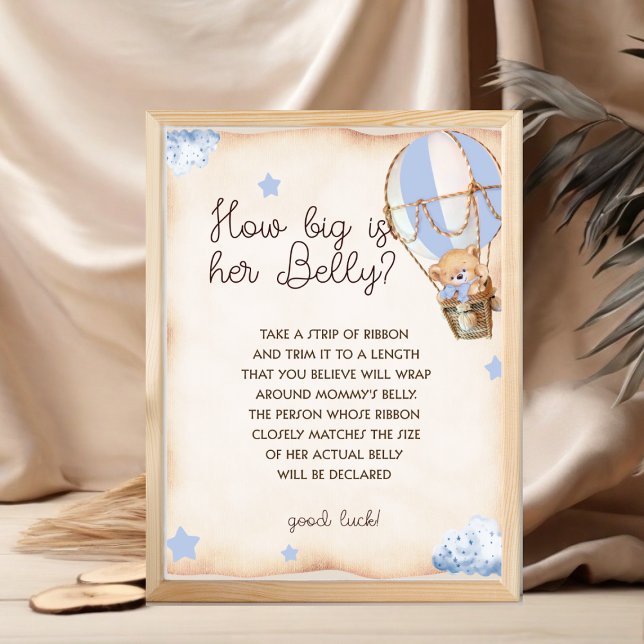 Wie groß ist Mama's Bauchjungen Duschspiel Poster (Von Creator hochgeladen)