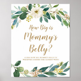 Wie groß ist Mama's Belly Game Sign Poster
