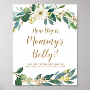 Wie groß ist Mama's Belly Game Sign Poster