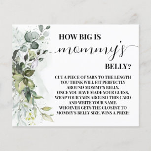 Wie groß ist Mommys Blly Greenery Shower Game Card Flyer