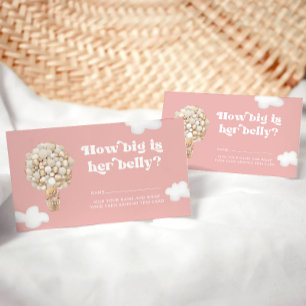 Wie groß sind ihre Bauchzettel, die rosa Bärenball Begleitkarte