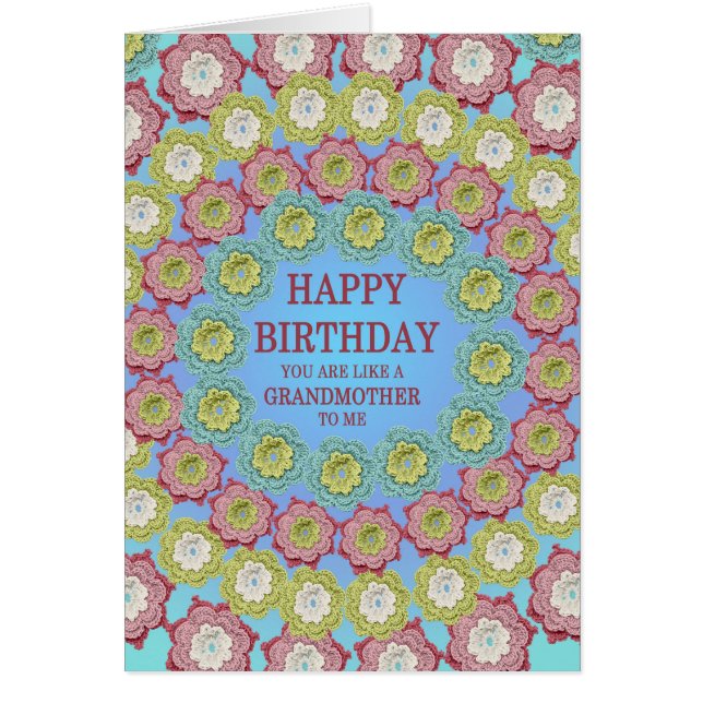 Wie Großmutter zum Geburtstag Crochet-Blume (Vorne)