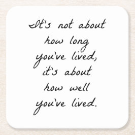 Wie gut du Papier-Untersetzer gelebt hast Rechteckiger Pappuntersetzer