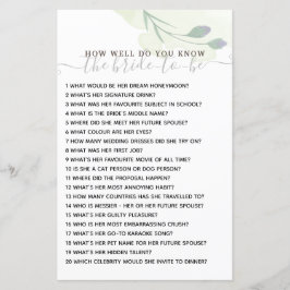 Wie gut kennen Sie das Bride Brautparty Game?