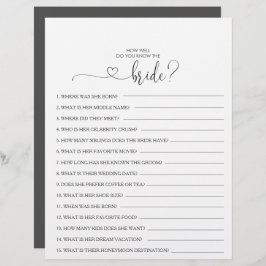 Wie gut kennen Sie das Bride Brautparty Game?